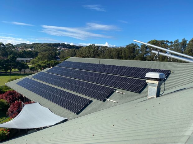 Residential solar panel installation