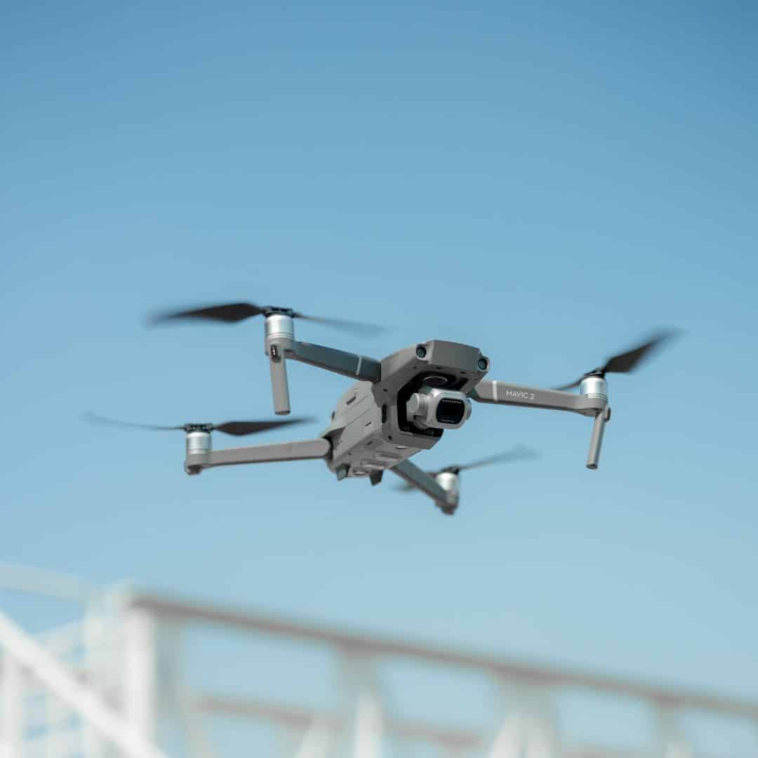 A thermal imaging drone used for solar system inspections